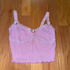 Sugar Thrillz Pointelle Cami Tank Size Small from Dolls Kill